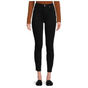 Paige Jeans Hoxton Ankle Peg Black Denim Pants High Waist Skinny Size 28